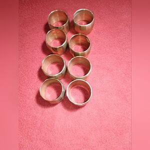 Set Of 8 Brass Napkin Ring Holders 1.75 In